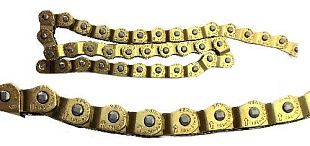 Цепь YBN MK918 1ск халфлинк золотая 112L