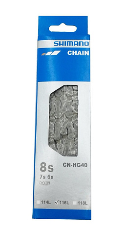 Цепь Shimano CN-HG40 6/7/8 ск 116 замок UG51