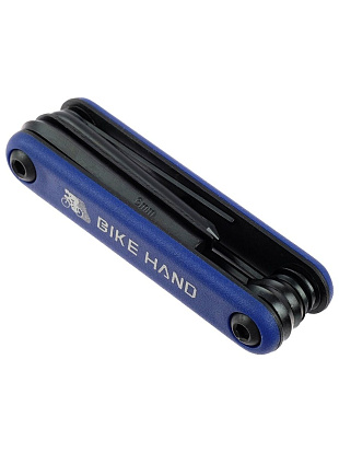 Набор шестигранников складной YC-270 Bike Hand (8 ключей) синий, черный
