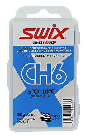 Парафин без фтора SWIX CH6X Blue 60g