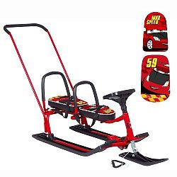 Снегокат 505 "TWINS BABY PUSH" разборный для двоих с двумя спинками и толк